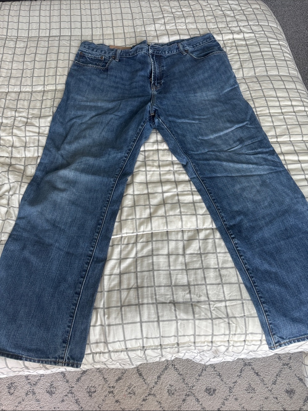 GAP Men's Dark Blue Bootcut Jeans - Size 40x30 Easy Fit